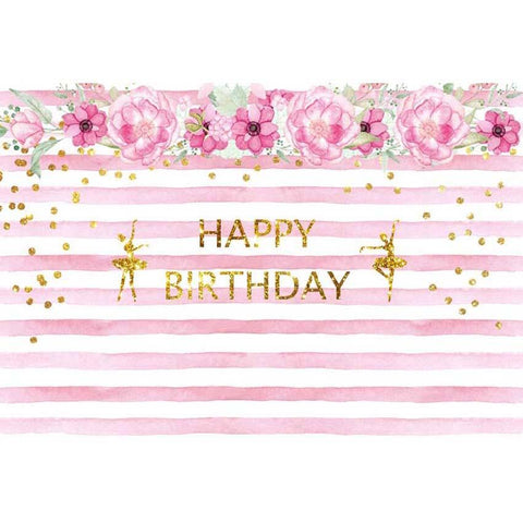 Birthday Party Backdrops Flowers Background Pink Backdrops G-130