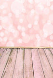 Wooden Backdrop Pink Background Polka Dot Printed Backdrops G-677