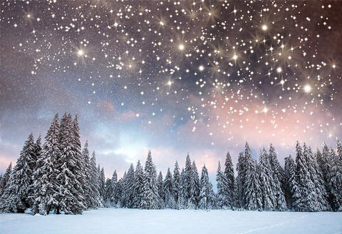 Estrellas Brillantes Invierno Árboles de Navidad Telón de Fondo para Fotografía GX-1080