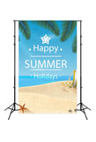 Happy Summer Holiday Beach Backdrops for Photography J04535