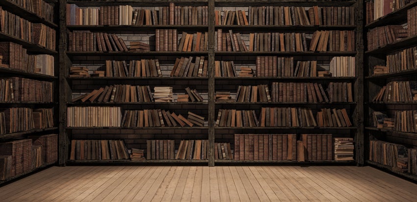 fondo de libros de biblioteca