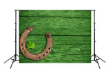 St. Patrick's Day Green Wood Photo Booth Backdrop SH154