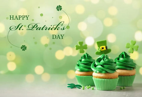 Happy St. Patrick's Day Green Icecream Backdrop for Photography SH192