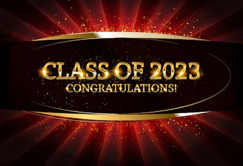 Telón de Fondo de Banner de Fiesta de Graduación de Felicidades Clase de 2023 para Fotos SH-270