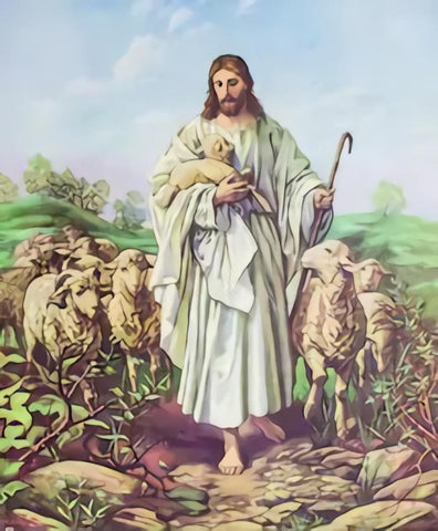 Religious Backdrop Jesus is the shepherd in Grace Church Chiangmai  SH316