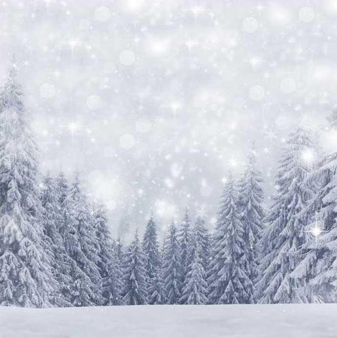 Nieve de Invierno Árbol de Navidad Telón de Fondo de Fotomatón ST-482