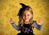 Fondo de Halloween de Calabazas Amarillas Telón de Fondo para la Fotografía de Niños DBD-19001