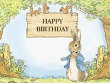 Cute Peter Rabbit Theme Birthday Backdrop for Children ET1030