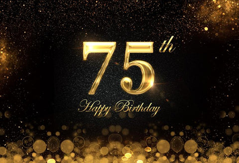Decoraciones de 75º Cumpleaños Telón de Fondo de Regalo de Luz Borrosa de Fotografía DBD8