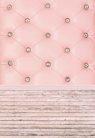 Pink Headboards Wood Floor Photo Studio Backdrops  CM-HG-318-E
