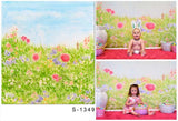 Kid Backdrops Cartoon Fairytale Background Floral Backdrop CM-S-1349