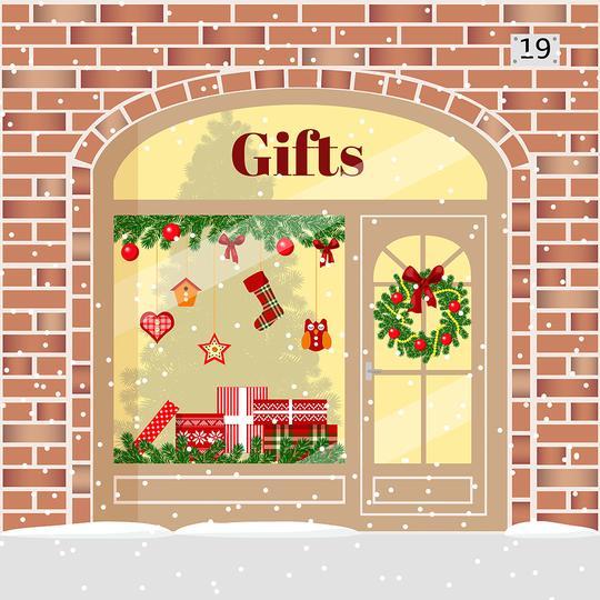 Christmas Shop Gift Photography Backdrops DBD-19404