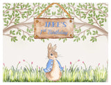 Custom Peter Rabbit First Birthday Backdrop for Children ET1029