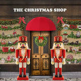 Fondo de fotografía de Cascanueces de tienda de Navidad D1001