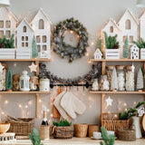 Telón de fondo de decoración de cocina de Navidad para Photo Booth D1011
