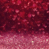 Fondo de San Valentín con corazones rosas brillantes D1032