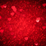 Bokeh Red Love Heart Día de San Valentín Fondo D1040