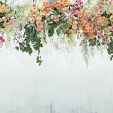 Fondo de flores de boda para decoración de fotografía D1044