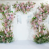 Telón de fondo de boda floral para fotografía de decoración D1048