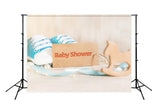 Boy Baby Shower Decorations Little Shoes Hobbyhorse Photo Backdrop D268