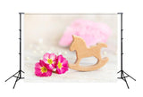 Girl Baby Shower Flower Cockhorse Photography Backdrop D280