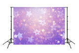 Baby Shower Decorations Purple Stars Bokeh Backdrop for Photo D302