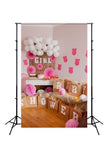 Girl Baby Shower Decorations Backdrop for Photo Studio D315