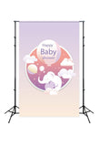 Elephant Baby Shower Decorations Backdrop for Photo D316