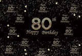 Happy Birthday 80th Photo Backdrop for Party  D355