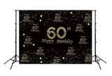 Happy 60th Birthday Photo Backdrop for Party Decoration D356