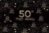 Happy 50th Birthday  Backdrop for Party Decoration Photography D359