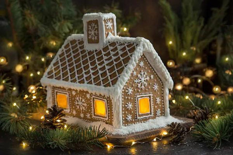 Beautiful Christmas Gingerbread House Backdrop for Photography D662