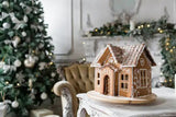 Gingerbread House Christmas Trees Decorations Holiday Backdrop D668