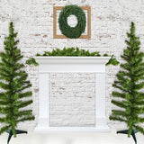 Telón-de-fondo-de-corona-de-árbol-de-Navidad-de-pared-de-ladrillo-D934