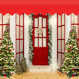 Puerta-de-la-tienda-de-Navidad-Fondo-de-árbol-chispeante-D935