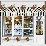 Fondo de decoración de muñeco de nieve de tienda de Navidad D962