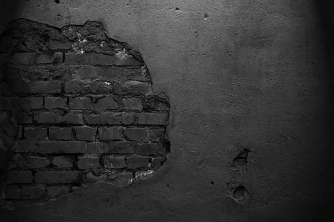 Abstract Backdrop Black Damaged Brick Wall Texture DBD-19485