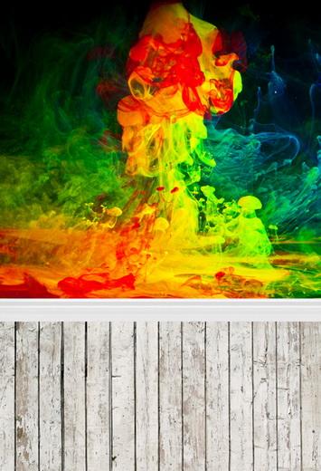 Abstract Texture Colorful Smoke Backdrop for Studio F-097