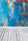 Abstract Blue Watercolor Painting Art Background Photo Backdrop F-133