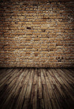 Vintage Brick Wall With Floor Photogaphy Backdrop F-1584