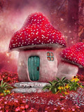 Dreamland Fairytale Mushroom House Alice Theme Party Backdrop F-163