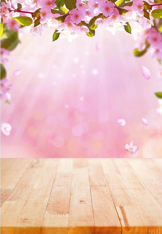 Pink Spring Flowers Natural Scenery Backdrop for Photography F-2354