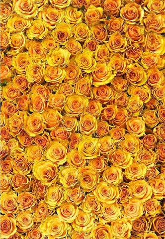 Yellow Flowers Wall Floral Photo Booth Backdrop F-2388