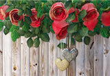 Red Rose Vintage Wood Floor Backdrop for Photo Booths F-2415