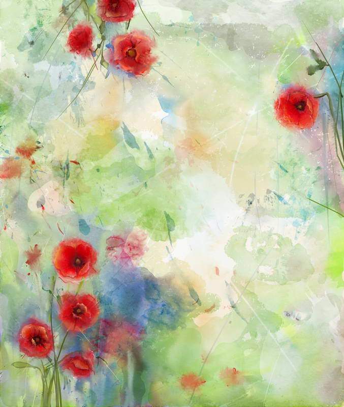 Abstract Floral Art Backdrop for Photo Shoot F-2892