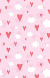 Happy Valentines Day Love Heart Pink Photo Backdrop F-2921