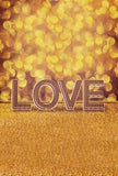 Día de San Valentín Telón de Fondo Luz Borrosa Dorado de Amor para Fotos F-2944