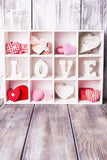 Día de San Valentín Amor Corazón Madera Telón de Fondo para Fotos F-2945