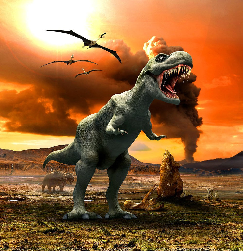 Fierce Tyrannosaurus Rex Background  Backdrops for Boys IBD-19346