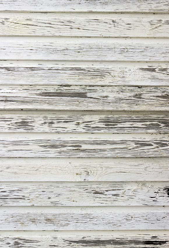 Textura de Madera de Pintura Blanca Vintage Pelada Telón de Fondo para Foto  Floor-083